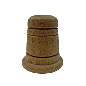 Vintage Wooden Sewing Thimble Unmarked 1.25” Rustic Wood